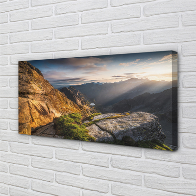 Bild på canvas Berg soluppgång