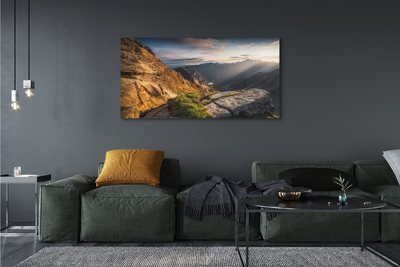 Bild på canvas Berg soluppgång