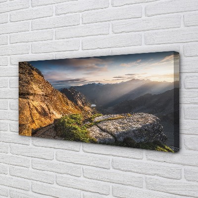 Bild på canvas Berg soluppgång