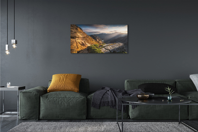 Bild på canvas Berg soluppgång