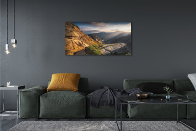 Bild på canvas Berg soluppgång