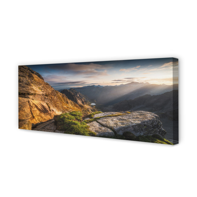Bild på canvas Berg soluppgång
