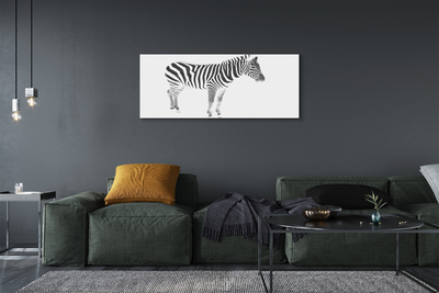 Canvastavla foto Målad zebra