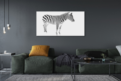 Canvastavla foto Målad zebra