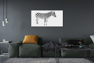 Canvastavla foto Målad zebra