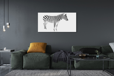 Canvastavla foto Målad zebra