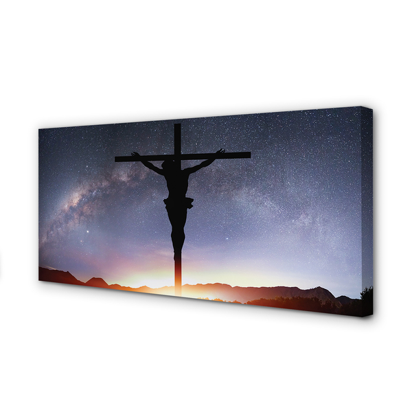 Fototryck canvas Korsfäst Jesus himlen