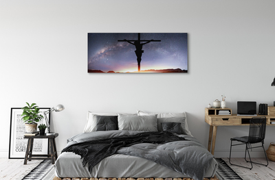 Fototryck canvas Korsfäst Jesus himlen