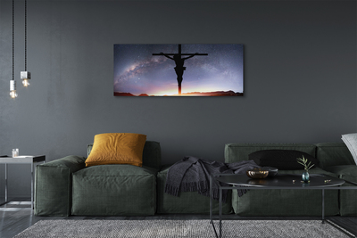 Fototryck canvas Korsfäst Jesus himlen