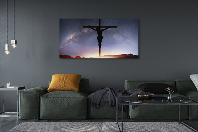 Fototryck canvas Korsfäst Jesus himlen