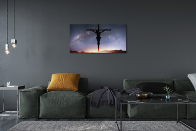 Fototryck canvas Korsfäst Jesus himlen