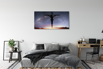 Fototryck canvas Korsfäst Jesus himlen