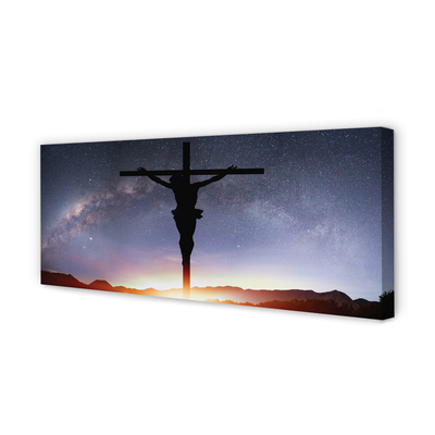 Fototryck canvas Korsfäst Jesus himlen