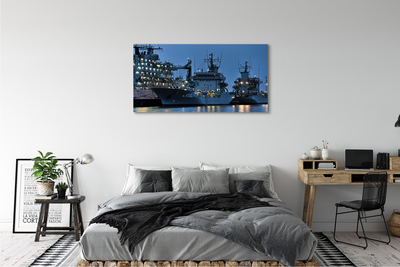 Bild på canvas Fartyg havet himmel