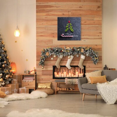 Canvas bild Abstrakt julgran helig vinter