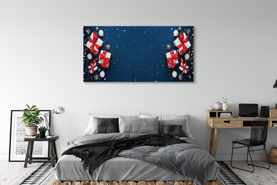 Bild canvas Snögranskulor gåvor