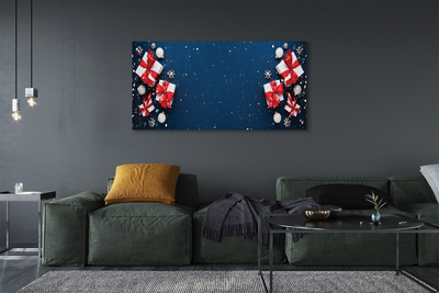 Bild canvas Snögranskulor gåvor