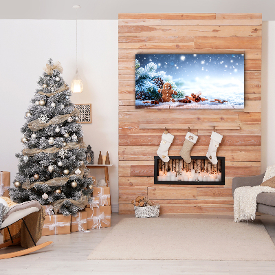 Canvas bild Christmas Pepparkakor Snow Julgran