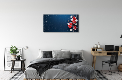 Bild på canvas Snögranskulor gåvor