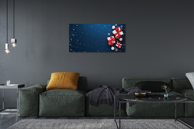 Bild på canvas Snögranskulor gåvor