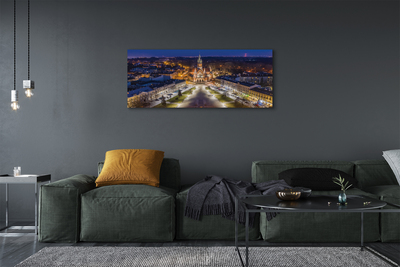 Fototryck canvas Krakow nattkyrka panorama