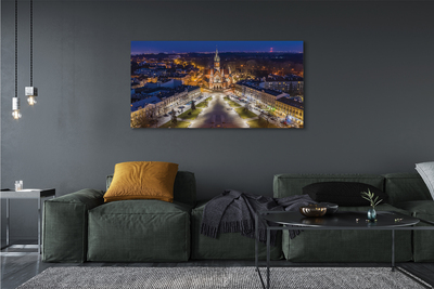 Fototryck canvas Krakow nattkyrka panorama