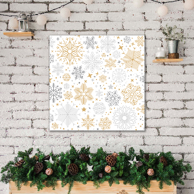 Bild på canvas Snöflingor helig vinter