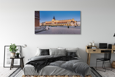 Canvas bild Krakow solnedgång i tyghallen