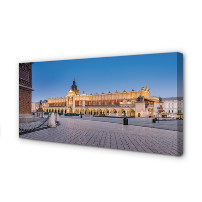 Canvas bild Krakow solnedgång i tyghallen