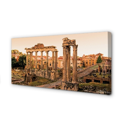 Canvas bild Rom Roman Forum soluppgång