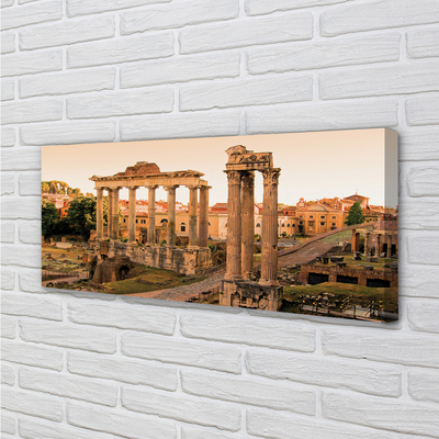 Canvas bild Rom Roman Forum soluppgång