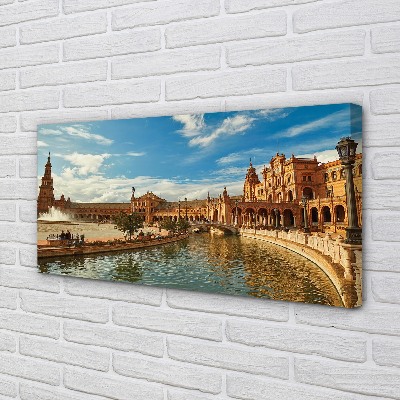 Canvas bild Spanien Gammal marknadsarkitektur