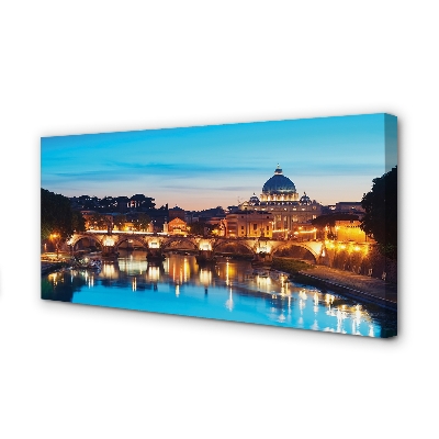 Fototryck canvas Rom Sunset flodbroar