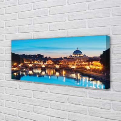 Fototryck canvas Rom Sunset flodbroar