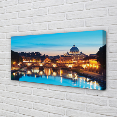 Fototryck canvas Rom Sunset flodbroar