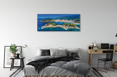 Canvas bild Grekland Panorama stads hav