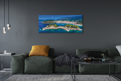 Canvas bild Grekland Panorama stads hav