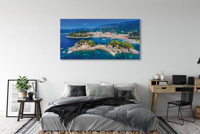 Canvas bild Grekland Panorama stads hav