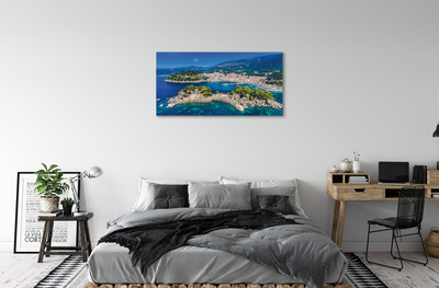 Canvas bild Grekland Panorama stads hav