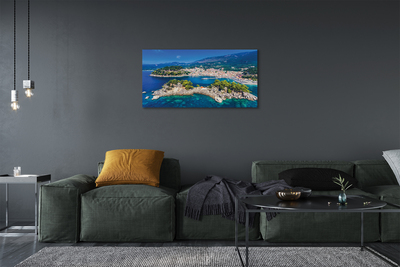 Canvas bild Grekland Panorama stads hav