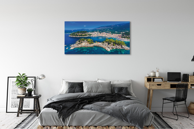 Canvas bild Grekland Panorama stads hav