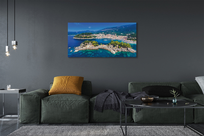 Canvas bild Grekland Panorama stads hav