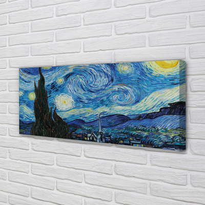 Bild canvas Stjärnklar natt - Vincent van Gogh