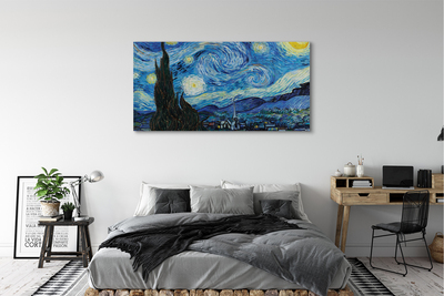 Bild canvas Stjärnklar natt - Vincent van Gogh