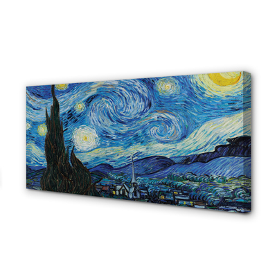 Bild canvas Stjärnklar natt - Vincent van Gogh