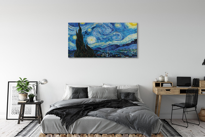 Bild canvas Stjärnklar natt - Vincent van Gogh