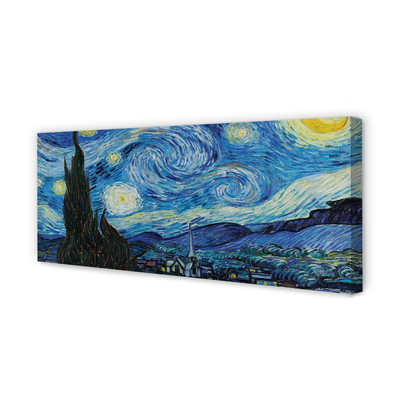 Bild canvas Stjärnklar natt - Vincent van Gogh