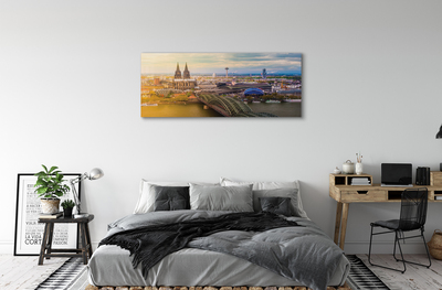 Bild canvas Tyskland River panorama broar