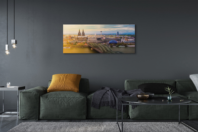 Bild canvas Tyskland River panorama broar