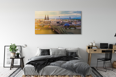 Bild canvas Tyskland River panorama broar